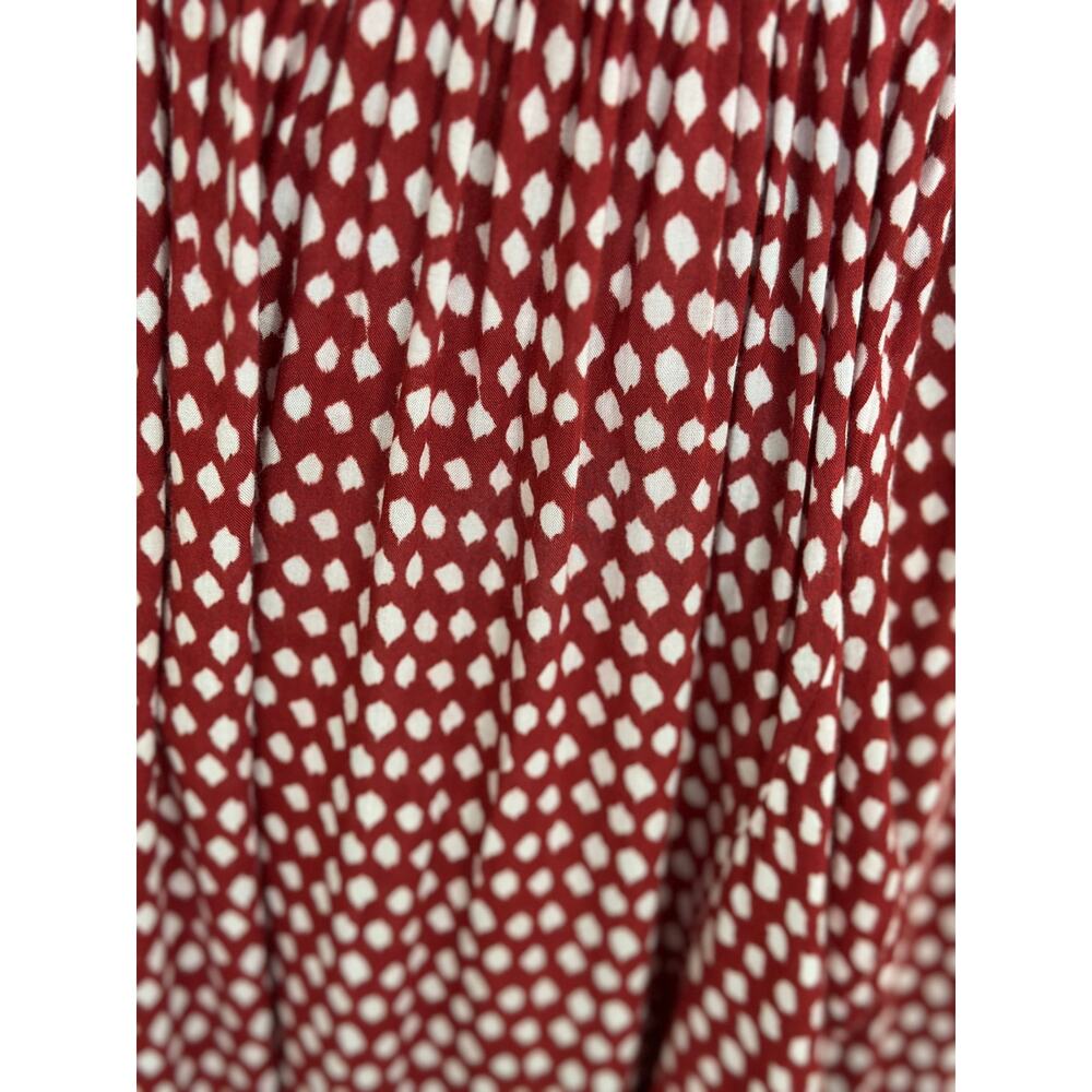 Tiare Hawaii Cheyenne Off The Shoulder Cover-up Maxi Dress cotton Red Dot OS - Picture 8 of 9